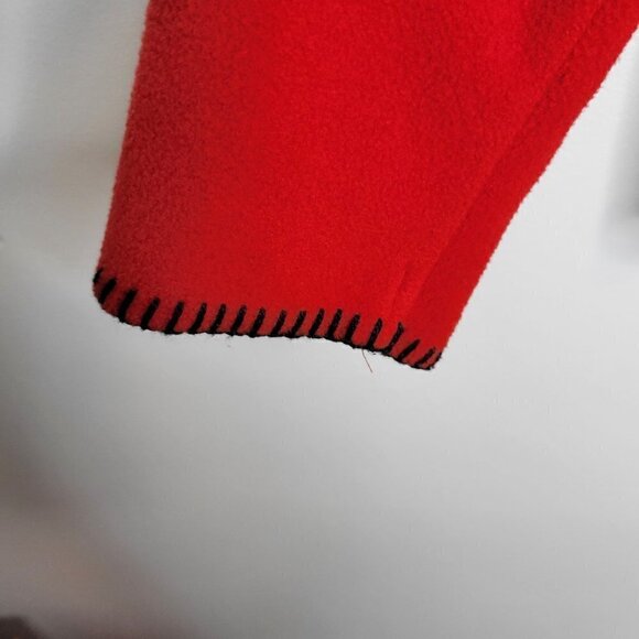 Coldwater Creek Button Down Red Fleece Jacket Women Size Large - Picture 10 of 14